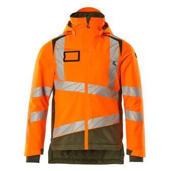 MASCOT® Accel. Safe Winterjacke mit CLIMASCOT®-Futter Winterjacke, Atmungsaktiv, wind- und wasserdicht mit getapten Nähten, Die einzigartige CLIMASCOT®-Isolierung wärmt effektiv, ist leicht, weich und lässt sich auf ein geringes Volumen komprimieren, Brusttasche mit wasserdichtem Reißverschluss, Vordertaschen mit wasserdichten Reißverschlüssen, Verlängerter Rücken durch herunter knöpfbaren Stoff zum besseren Schutz vor Wind und Wetter