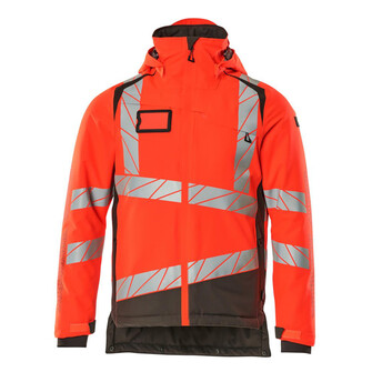 MASCOT® Accel. Safe Winterjacke mit CLIMASCOT®-Futter Winterjacke, Atmungsaktiv, wind- und wasserdicht mit getapten Nähten, Die einzigartige CLIMASCOT®-Isolierung wärmt effektiv, ist leicht, weich und lässt sich auf ein geringes Volumen komprimieren, Brusttasche mit wasserdichtem Reißverschluss, Vordertaschen mit wasserdichten Reißverschlüssen, Verlängerter Rücken durch herunter knöpfbaren Stoff zum besseren Schutz vor Wind und Wetter