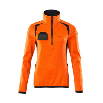 MASCOT® Accel. Safe Fleecepullover mit kurzem Zipper, Damen Microfleecejacke, Speziell für Damen designt und tailliert geschnitten, Reißverschluss am Hals mit Wetterschutzleiste, Vordertaschen mit Reißverschluss für sichere Aufbewahrung, ID-Kartenhalter ist abnehmbar, Verbesserte Sichtbarkeit für das Umfeld mit Hilfe von Reflexeffekten