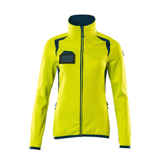 MASCOT® Accel. Safe Fleecepullover mit Reißverschluss, Damen Microfleecejacke, Speziell für Damen designt und tailliert geschnitten, Mit Reißverschluss und Wetterschutzleiste innen, die den Wind abhält, Vordertaschen mit Reißverschluss für sichere Aufbewahrung, Innentaschen, ID-Kartenhalter ist abnehmbar, Verbesserte Sichtbarkeit für das Umfeld mit Hilfe von Reflexeffekten