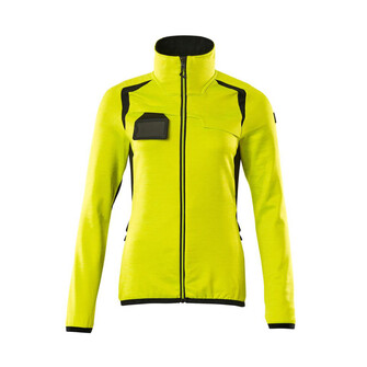 MASCOT® Accel. Safe Fleecepullover mit Reißverschluss, Damen Microfleecejacke, Speziell für Damen designt und tailliert geschnitten, Mit Reißverschluss und Wetterschutzleiste innen, die den Wind abhält, Vordertaschen mit Reißverschluss für sichere Aufbewahrung, Innentaschen, ID-Kartenhalter ist abnehmbar, Verbesserte Sichtbarkeit für das Umfeld mit Hilfe von Reflexeffekten