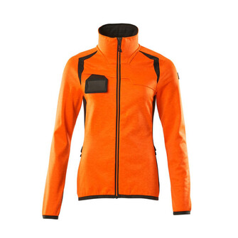 MASCOT® Accel. Safe Fleecepullover mit Reißverschluss, Damen Microfleecejacke, Speziell für Damen designt und tailliert geschnitten, Mit Reißverschluss und Wetterschutzleiste innen, die den Wind abhält, Vordertaschen mit Reißverschluss für sichere Aufbewahrung, Innentaschen, ID-Kartenhalter ist abnehmbar, Verbesserte Sichtbarkeit für das Umfeld mit Hilfe von Reflexeffekten