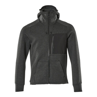 MASCOT® Advanced Kapuzensweatshirt, Reißverschluss Kapuzensweatshirt, Moderne, körpernahe Passform mit viel Bewegungsfreiheit, Mit Reißverschluss und Wetterschutzleiste innen, die den Wind abhält, Kapuze mit verstellbarem Gummizug, Regulierbarer Gummizug im Saum, Der Stoff an der Brust ist zum Bedrucken geeignet