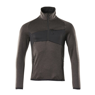 MASCOT® Accelerate Fleecepullover mit kurzem Reißverschluss Microfleecejacke, Die glatte Oberfläche des Fleecematerials bewirkt, dass Schmutz und Staub nicht hängenbleiben, Moderne, körpernahe Passform mit viel Bewegungsfreiheit, Flexibler und anschmiegsamer, hoher Kragen, Mit Gummizug an den Ärmeln und dem Saum, Brusttasche mit Reißverschluss
