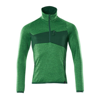 MASCOT® Accelerate Fleecepullover mit kurzem Reißverschluss Microfleecejacke, Die glatte Oberfläche des Fleecematerials bewirkt, dass Schmutz und Staub nicht hängenbleiben, Moderne, körpernahe Passform mit viel Bewegungsfreiheit, Flexibler und anschmiegsamer, hoher Kragen, Mit Gummizug an den Ärmeln und dem Saum, Brusttasche mit Reißverschluss