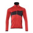 MASCOT® Accelerate Fleecepullover mit kurzem Reißverschluss Microfleecejacke, Die glatte Oberfläche des Fleecematerials bewirkt, dass Schmutz und Staub nicht hängenbleiben, Moderne, körpernahe Passform mit viel Bewegungsfreiheit, Flexibler und anschmiegsamer, hoher Kragen, Mit Gummizug an den Ärmeln und dem Saum, Brusttasche mit Reißverschluss