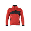 MASCOT® Fleecepullover für Kinder, kurzer Zipper, Moderne, körpernahe Passform mit viel Bewegungsfreiheit. Reißverschluss am Hals, mit Wetterschutzleiste. Vordertaschen mit Reißverschluss. Elastikband an den Handgelenken und der Unterkante. Reflexeffekte