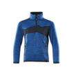 MASCOT® Fleecepullover für Kinder, kurzer Zipper, Moderne, körpernahe Passform mit viel Bewegungsfreiheit. Reißverschluss am Hals, mit Wetterschutzleiste. Vordertaschen mit Reißverschluss. Elastikband an den Handgelenken und der Unterkante. Reflexeffekte