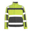 MASCOT® Safe Compete Cameta Arbeitsjacke, Die Oberflächenbehandlung macht das Produkt schmutzabweisend und sorgt für hohe Sichtbarkeit, Strapazierfähige, dreifache Kappnähte verlängern die Lebensdauer des Produktes, Stehkragen, Zwei verschiedene Brusttaschen, eine mit Patte und D-Ring und eine mit senkrechtem Reißverschluss und einfachem Zugang, ideal für das Handy, Individuelle Anpassung durch regulierbaren Bund