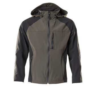 MASCOT® Unique Hard Shell Jacke, Stretch, wasserdicht Jacke, Der Stretchstoff ist in alle Richtungen elastisch und bietet eine unübertroffene Bewegungsfreiheit, wo nichts spannt oder stört, Der multifunktionelle Stretchstoff kombiniert ein niedriges Gewicht mit sehr hoher Strapazierfähigkeit und ist darüber hinaus wasserdicht, Atmungsaktiv, wind- und wasserdicht mit getapten Nähten, Abnehmbare, gefütterte Kapuze, mit verstellbaren Elastikschnüren, Verbesserte Sichtbarkeit für das Umfeld mit Hilfe von Reflexeffekten