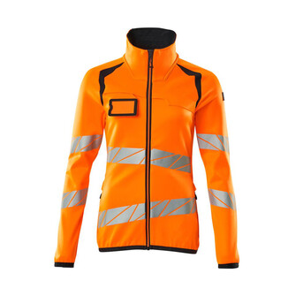 MASCOT® Accel. Safe Fleecepullover mit Reißverschluss, Damen Microfleecejacke, Speziell für Damen designt und tailliert geschnitten, Mit Reißverschluss und Wetterschutzleiste innen, die den Wind abhält, Vordertaschen mit Reißverschluss für sichere Aufbewahrung, Innentaschen, ID-Kartenhalter ist abnehmbar