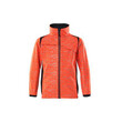MASCOT® Accel. Safe Soft Shell Jacke, Kinder, Reflexeffekte Jacke für Kinder, Atmungsaktiv, winddicht und wasserabweisend, Mit Reißverschluss und Wetterschutzleiste innen, die den Wind abhält, Vordertaschen mit Reißverschluss für sichere Aufbewahrung, Gummizug an den Handgelenken und in der Unterkante, Verbesserte Sichtbarkeit für das Umfeld mit Hilfe von Reflexeffekten