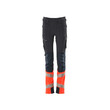 MASCOT® Accel. Safe Hose für Kinder, ULTIMATE STRETCH Hose für Kinder, Der Stretchstoff ist in alle Richtungen elastisch und bietet eine unübertroffene Bewegungsfreiheit, wo nichts spannt oder stört, Der multifunktionelle Stretchstoff kombiniert ein niedriges Gewicht mit sehr hoher Strapazierfähigkeit und ist darüber hinaus wasserabweisend, Ergonomisch geschnittene Hosenbeine, die nach den natürlichen Bewegungen des Körpers geformt wurden, Taschen mit Patte vorne am Oberschenkel, Verstärkung aus CORDURA® (500 D) an den Knien