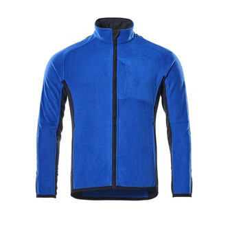 MASCOT® Unique Hannover Fleecejacke, Ergonomisch geschnittene Ärmel, die nach den natürlichen Bewegungen der Arme geformt wurden, Mit Gummizug an den Ärmeln und dem Saum, Mit Reißverschluss und Wetterschutzleiste innen, die den Wind abhält, Zusätzlicher Kälteschutz durch verlängerten Rücken, Verbesserte Sichtbarkeit für das Umfeld mit Hilfe von Reflexeffekten