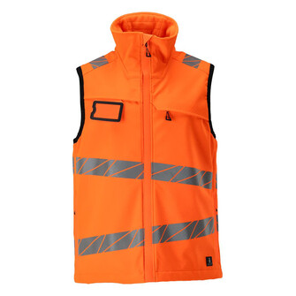 MASCOT® Accelerate Safe Softshell Weste, Atmungsaktiv, winddicht und wasserabweisend, Moderne, körpernahe Passform mit viel Bewegungsfreiheit, doppelter Wetterschutzleiste als extra Schutz bei schlechtem Wetter, Vordertaschen mit Reißverschluss für sichere Aufbewahrung, Regulierbarer Gummizug im Saum
