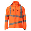 MASCOT® Accelerate Safe Hard Shell Jacke, Atmungsaktiv, wind- und wasserdicht mit getapten Nähten, Abnehmbare, gefütterte Kapuze, mit verstellbaren Elastikschnüren, doppelter Wetterschutzleiste als extra Schutz bei schlechtem Wetter, Verlängerter Rücken durch herunter knöpfbaren Stoff zum besseren Schutz vor Wind und Wetter