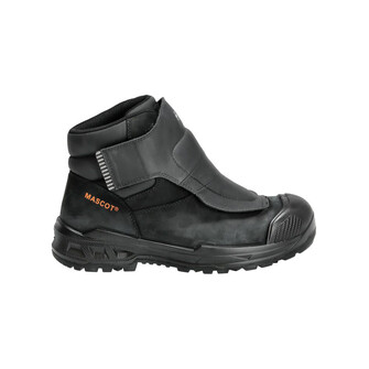 MASCOT® Footwear Industry Sicherheitsstiefel S3, Äußerst strapazierfähiger Sicherheitsstiefel für den Einsatz beim Schweißen, der Mittelfußschutz bietet zusätzlichen Schutz und trägt dazu bei, die Auswirkungen von herabfallenden oder fallengelassenen Gegenständen zu mildern, Gummilaufsohle, hitzebeständig bis zu 300 °C Kontakthitze, Reflektierende Effekte erhöhen die Sicherheit im Alltag