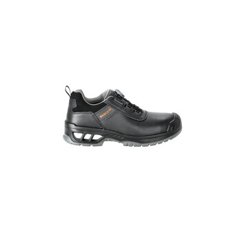 MASCOT® Footwear Energy Sicherheitsschuhe S3, Strapazierfähiger und wasserabweisender Sicherheitsschuh aus weichem und flexiblem Leder, Strapazierfähige und rutschfeste PU-Laufsohle, die bis zu 140 °C hitzebeständig ist, die ETPU-Einsätze in der Sohle dämpfen Stöße auf effiziente Weise, sodass Beine und Rücken bei jedem Schritt geschützt sind, die Komposit Zehenkappe und der TPU-verstärkte Spitzenschutz bieten den nötigen Schutz und machen den Schuh besonders strapazierfähig, Gute Passform dank BOA® Fit System