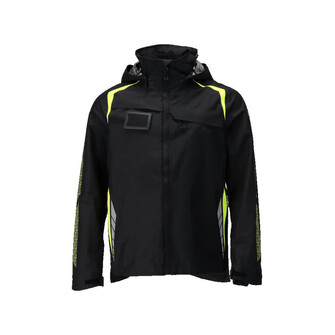 MASCOT® Accelerate Safe Hard Shell Jacke, Atmungsaktiv, wind- und wasserdicht mit getapten Nähten, doppelter Wetterschutzleiste als extra Schutz bei schlechtem Wetter, Verbesserte Sichtbarkeit für das Umfeld mit Hilfe von Reflexeffekten