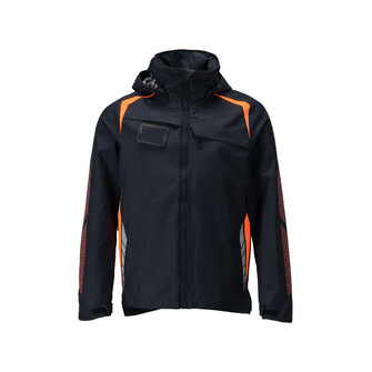 MASCOT® Accelerate Safe Hard Shell Jacke, Atmungsaktiv, wind- und wasserdicht mit getapten Nähten, doppelter Wetterschutzleiste als extra Schutz bei schlechtem Wetter, Verbesserte Sichtbarkeit für das Umfeld mit Hilfe von Reflexeffekten