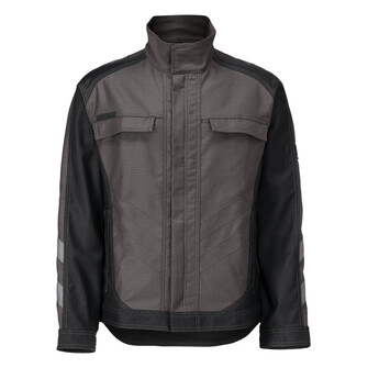 MASCOT® Unique Jacke, das Produkt ist für Industriewäsche geeignet, Strapazierfähige, dreifache Kappnähte an Ärmeln, Schultern und Seiten verlängern die Lebensdauer des Produktes, Verschluss mit Reißverschluss, doppelter Wetterschutzleiste und verdeckten druckknöpfen, Ergonomisch geschnittene Ärmel, die nach den natürlichen Bewegungen der Arme geformt wurden, Verlängerter Rücken, Verbesserte Sichtbarkeit für das Umfeld mit Hilfe von Reflexeffekten