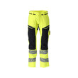 MASCOT® Accelerate Multisafe Hose mit Knietaschen, Hoher Schutz mit antistatischen, säurefesten und flammhemmenden Eigenschaften, Schützt bei Lichtbögen, Hohe Widerstandsfähigkeit und ultimative Bewegungsfreiheit, CORdURA®-Verstärkungen an der Vorderseite des Beins - Stretch unter dem CORdURA®-Material sorgt für Bewegungsfreiheit, Unkomplizierte Befestigung von Hängetaschen dank Click Pocket System, die Hosenbeine können auf einfache Weise ausgelassen und um 3 cm verlängert werden, Für Industriewäsche geeignet, Um EN ISO 20471, Klasse 2, einzuhalten, dürfen nur Hängetaschen (24010) in Farbe 17 hinzugefügt werden, Hier finden Sie eine ähnliche Hose mit Knietaschen 21078-284, die speziell für Frauen in dIAMONd-Passform entworfen wurde