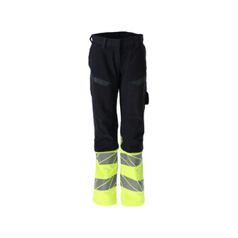 MASCOT® Accelerate Multisafe Hose mit Knietaschen, Speziell für Frauen in dIAMONd-Passform entwickelt, Hoher Schutz mit antistatischen, säurefesten und flammhemmenden Eigenschaften, Schützt bei Lichtbögen, Hohe Widerstandsfähigkeit und ultimative Bewegungsfreiheit, CORdURA®-Verstärkungen an der Vorderseite des Beins - Stretch unter dem CORdURA®-Material sorgt für Bewegungsfreiheit, Unkomplizierte Befestigung von Hängetaschen dank Click Pocket System, die Hosenbeine können auf einfache Weise ausgelassen und um 3 cm verlängert werden, Für Industriewäsche geeignet