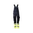 MASCOT® Accelerate Multisafe Latzhose mit Knietaschen, Hoher Schutz mit antistatischen, säurefesten und flammhemmenden Eigenschaften, Schützt bei Lichtbögen, die Kombination aus festem Stoff und Stretch bietet Ihnen zusätzliche Bewegungsfreiheit, Kein störender Knopfverschluss an der Seite, CORdURA®-Verstärkungen an der Vorderseite des Beins - Stretch unter dem CORdURA®-Material sorgt für Bewegungsfreiheit, Unkomplizierte Befestigung von Hängetaschen dank Click Pocket System, die Hosenbeine können auf einfache Weise ausgelassen und um 3 cm verlängert werden, Für Industriewäsche geeignet