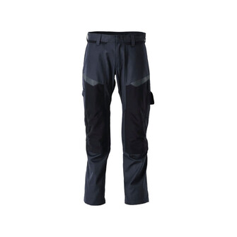 MASCOT® Accelerate Multisafe Hose mit Knietaschen, Hoher Schutz mit antistatischen, säurefesten und flammhemmenden Eigenschaften, Schützt bei Lichtbögen, die Kombination aus festem Stoff und Stretch bietet Ihnen zusätzliche Bewegungsfreiheit, CORdURA®-Verstärkungen an der Vorderseite des Beins - Stretch unter dem CORdURA®-Material sorgt für Bewegungsfreiheit, Unkomplizierte Befestigung von Hängetaschen dank Click Pocket System, die Hosenbeine können auf einfache Weise ausgelassen und um 3 cm verlängert werden, Für Industriewäsche geeignet
