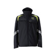 MASCOT® Accelerate Multisafe Soft Shell Jacke, Winddicht und wasserabweisend. Fluoreszierende Kontrastfarbe und mit Reflexen. Antistatisch, flammhemmend und mit Säureschutz. Schützt bei Lichtbögen, und bei gelegentlichem Schweißen. Stehkragen. Quick Release Reißverschluss und doppelte Wetterschutzleiste mit Magnetverschluss. Gurtband für einen Gasalarm