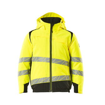 MASCOT® Accel. Safe Winterjacke für Kinder,CLIMASCOT®-Futter Jacke für Kinder, Atmungsaktiv, wind- und wasserdicht mit getapten Nähten, Die einzigartige CLIMASCOT®-Isolierung wärmt effektiv, ist leicht, weich und lässt sich auf ein geringes Volumen komprimieren, Abnehmbare Kapuze mit Futter, Mit Reißverschluss und Wetterschutzleiste innen, die den Wind abhält, Vordertaschen mit Reißverschluss für sichere Aufbewahrung, Gummizug an den Handgelenken und in der Unterkante