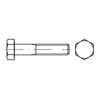 Sechskantschrauben ISO 4014 25CrMo4+QT / 1.7218+QT M 12 x 100 APZ 3.1 EN10204, DGRL