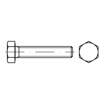 Sechskantschrauben ISO 4017 25CrMo4+QT / 1.7218 M 24 x 130 APZ 3.1 EN10204, DGRL