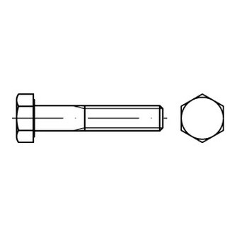 Hexagon bolts DIN 931 / ISO 4014 8.8 hot-dip galvanized M 33 x 340 cert. 3.1