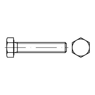 Sechskantschrauben DIN 933 A2-70 M 10 x 45 AD W2