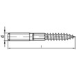 Stockschrauben Typ 23E 4.6 gal vz M 8 x 50