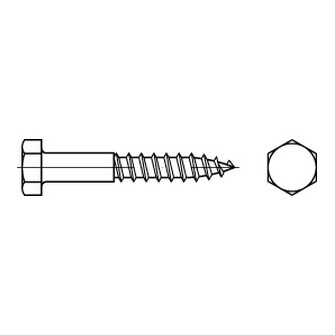 Sechskant-Holzschrauben DIN 571 Stahl gal vz 5 x 30