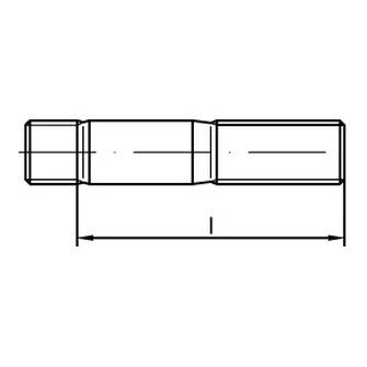 Stiftschrauben DIN 938 5.6 feuerverzinkt mind. 40 ym, AD W7 M 8 x 40