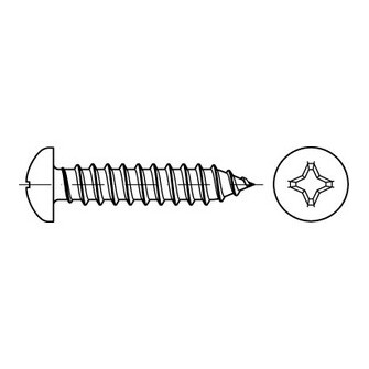 Blechschrauben DIN 7981 / ISO 7049 A2 C-H 2,2 x 4,5