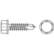 Bohrschrauben mit Sechskantkopf u. Bund DIN 7504 K A2 3,9 x 22