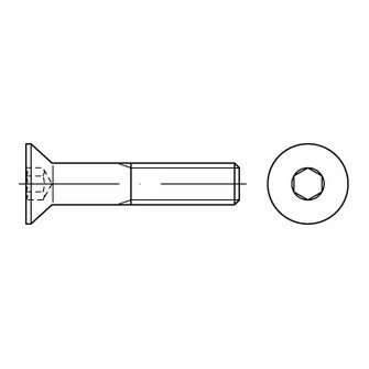 Senkschrauben DIN 7991 / ISO 10642 8.8 gal vz M 6 x 10