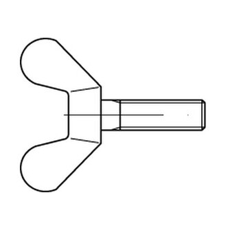 Flügelschrauben DIN 316 4.6 gal vz M 5 x 12