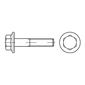 Sechskantschrauben mit Flansch DIN 6921 / EN 1665 A2 M 6 x 40