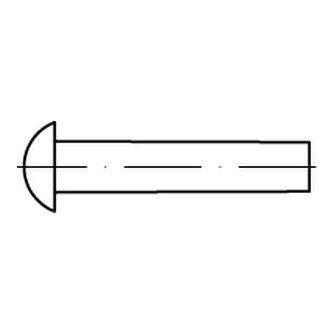 Halbrundnieten DIN 660 A4 3 x 6