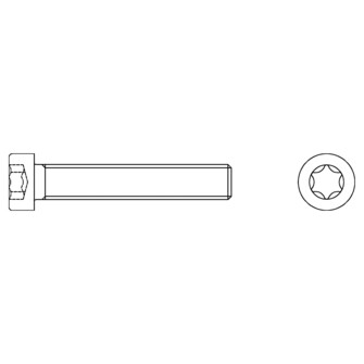 Zylinderschrauben mit Innensechsrund u. niedriger Kopf ISO 14580 A2 M 2 x 4