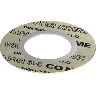 Bördeldichtung DIN EN 1514-1 IBC AFM 34 CO ME/1.4571 mit IB DN 250 / PN 16 (329 x 273 x 2 mm) FDA-Zulassung