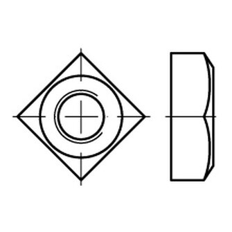 Vierkantmutter DIN 557 A4 M 5