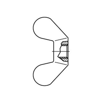 Flügelmuttern DIN 315 A2 M 3 amerik. Form