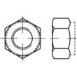 Stoppmuttern DIN 6924 / ISO 7040 A2-70 Sechskantmuttern mit Klemmteil, mit nichtmet. Einsatz, hohe Form, mit wärmestabilisiertem Polyamid-Klemmring für Temperatur-Einsatz bis ~ +150/180 °C M 10