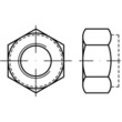 Stoppmuttern DIN 6924 / ISO 7040 10 gal vz M 10 Sechskantmuttern mit Klemmteil, mit nichtmetallischem Einsatz, hohe Form, mit braunem Ring